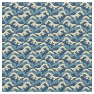 Tissu Motif de vagues japonais de mer