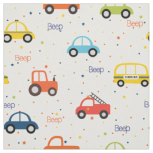 Tissu Motif de véhicule avec camion camion camion semi-r