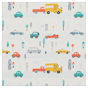Tissu Motif de véhicule routier migre