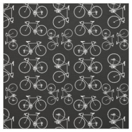 Tissu motif de vélo noir et blanc