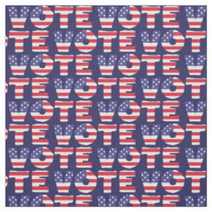 Tissu Motif de vote des lettres pleines du drapeau amér