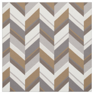 Tissu Motif de zigzag géométrique gris-gris neutre chic