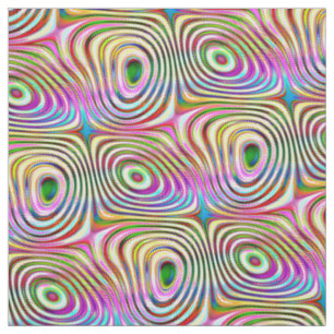 Tissu Motif des Carrés de ronde Trippy Rainbow Colours
