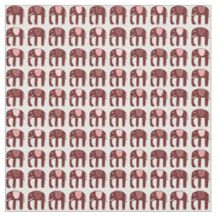 Tissu Motif des éléphants roses doux