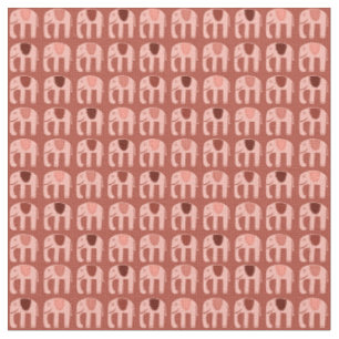 Tissu Motif des éléphants roses doux