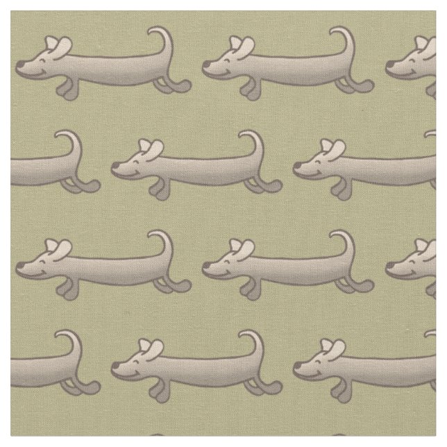 Tissu motif des enfants de chiots de dachshund (Fermer)