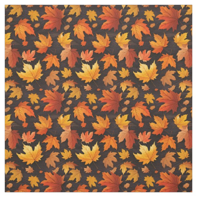 Tissu Motif des feuilles automnales (Échantillon)