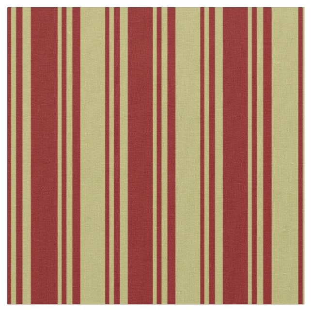 Tissu Motif des lignes Maroon et Dark Khaki (Fermer)