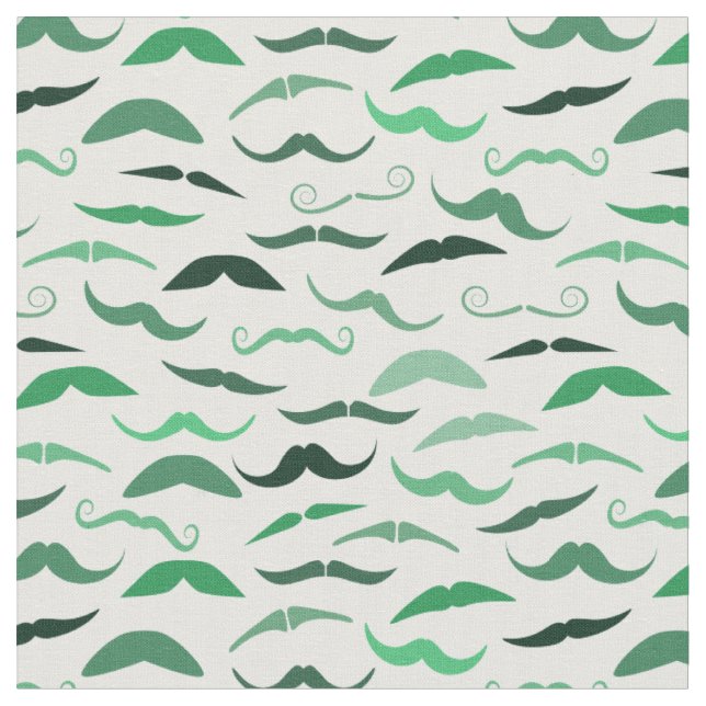 Tissu Motif des moustaches vertes mixtes (Fermer)