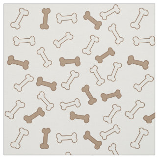 Tissu motif des os de chien