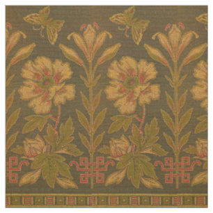 Tissu Motif des papillons et fleurs de l'époque victorie