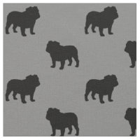 Motif des silhouettes de Bulldog| Gris de race de 