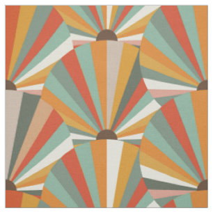 Tissu Motif des ventilateurs Abstraits rétroactifs
