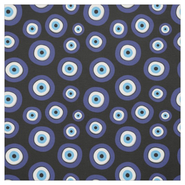 Tissu Motif des yeux mal grecs (Échantillon)
