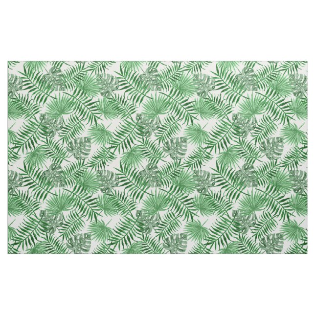 Tissu Motif d'été du Tropical Green Palm Feuilles (Fat Quarter)