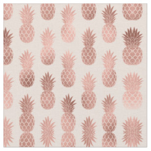 Tissu Motif d'été pour ananas Rose tropical