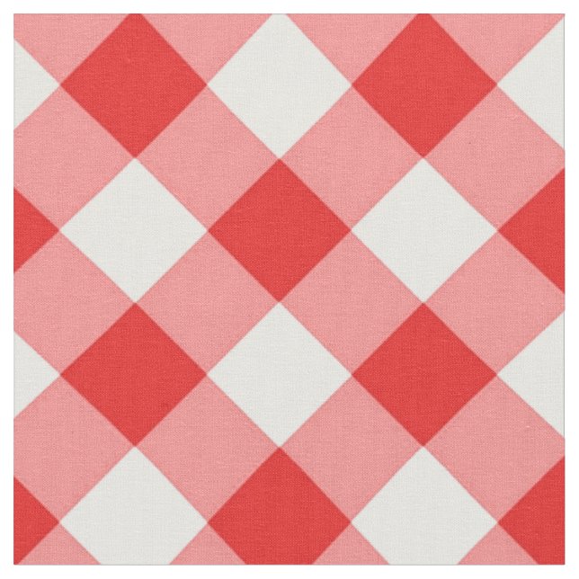 Tissu Motif diagonal blanc/rouge En vichy (Fermer)