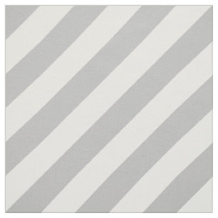 Tissu Motif diagonal gris et blanc de rayures