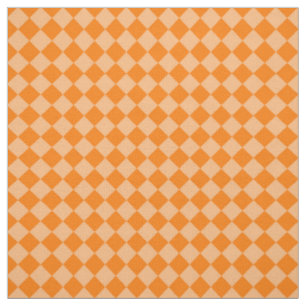 Tissu Motif diamant à carreaux orange