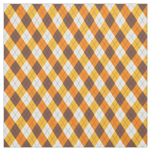 Tissu Motif diamant automne Candy Corn Argyle