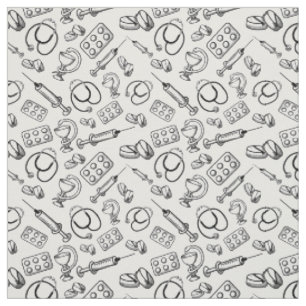 Tissu Motif d'icône Médicale