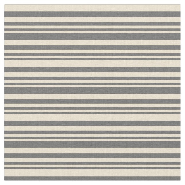 Tissu Motif Dim Grey et Beige Stripes (Fermer)