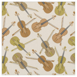 Tissu Motif d'impression de violon
