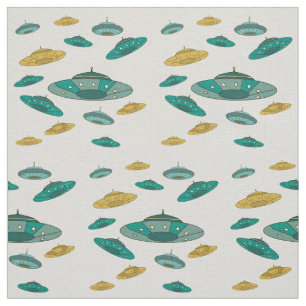 Tissu Motif d'objet volant non identifié