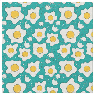 Tissu motif d'oeufs au plat