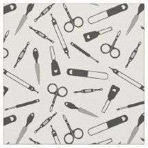 Motif d'outils de manucure blanc mou