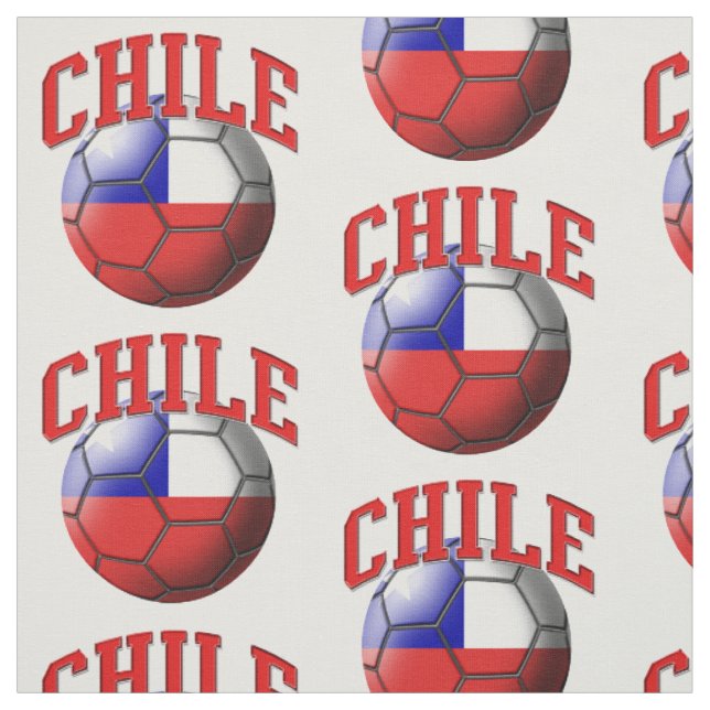 Tissu Motif du Drapeau du Chili de football (Échantillon)