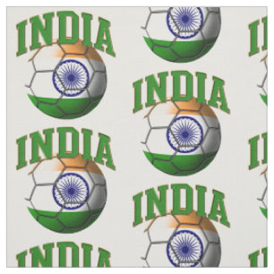 Tissu Motif du drapeau indien du ballon de football