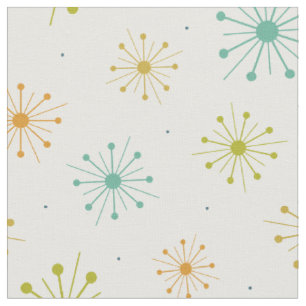 Tissu Motif du milieu du siècle des feux d'artifice