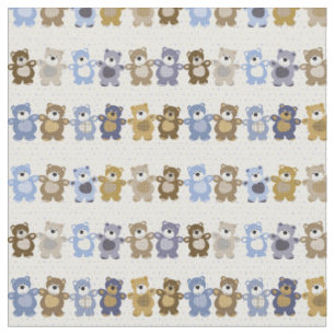 Tissu motif d'un ours de nounours de jouet