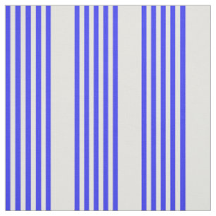 Tissu Motif électrique bleu et beige cinq bandes