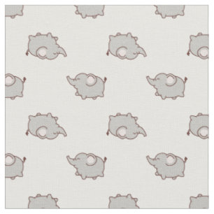 Tissu Motif Eléphant gras mou