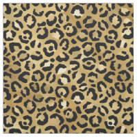 Motif Empreinte de léopard en or et noir