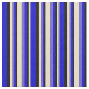 Tissu Motif en ardoise bleu, tan, noir et bleu