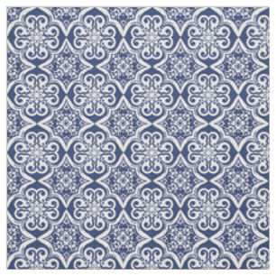 Tissu Motif en carreaux mexicain bleu et blanc