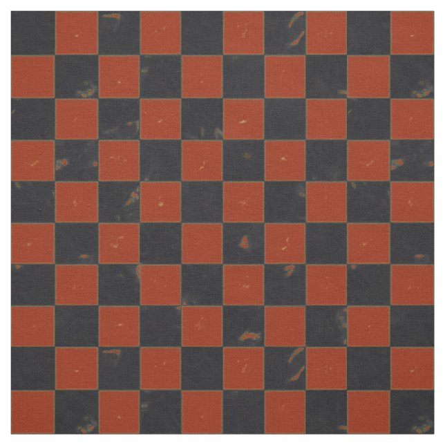 Tissu Motif en carton rouge noir (Échantillon)