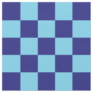 Tissu Motif en damier bleu foncé et bleu clair