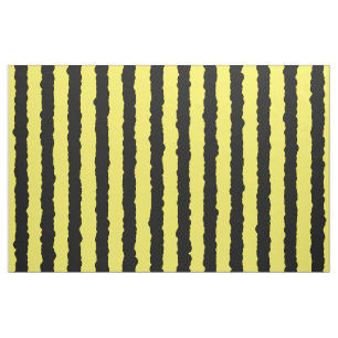 Tissu Motif en forme d'abeille jaune et noire