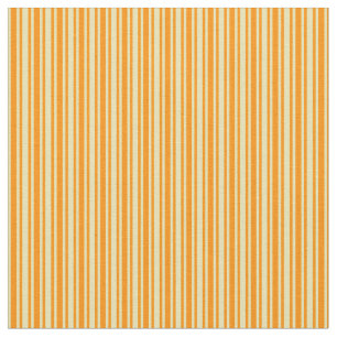 Tissu Motif en lin/rayures de couleur orange foncé et ta