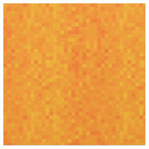 Tissu Motif en mosaïque orange chaud,