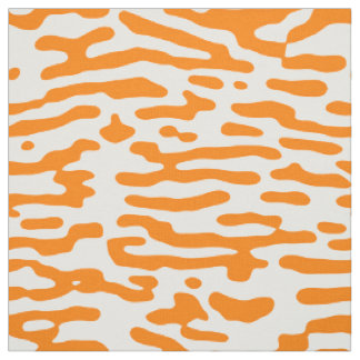 Tissu motif en peau de poisson orange et blanc