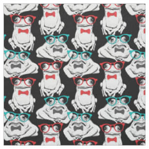 Tissu Motif en verre de grenouille