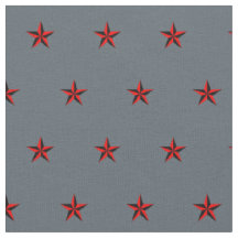 Motif étoile nautique noir et rouge sur gris ardoi