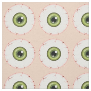 Tissu Motif Eyeball Vert Halloween Bloodshot Eyeball