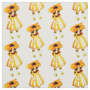 TISSU MOTIF FÉERIQUE FLORAL NOIR-EYED DE SUSAN D'ENFANT