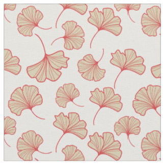 Tissu Motif feuille de ginkgo moderne
